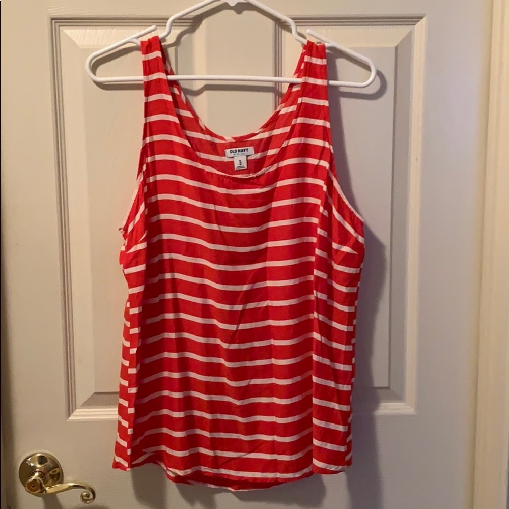 Old Navy XL red and white top